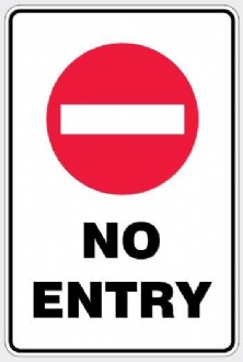 NO ENTRY TRAFFIC SIGN
