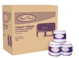 ROYAL TOUCH 77100 TOILET ROLLS - 2 PLY 400 SHEET