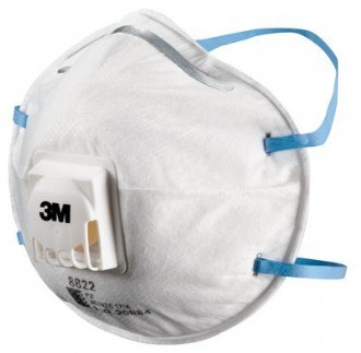 3M P2 CUPPED PARTICULATE RESPIRATOR 8822, VALVED