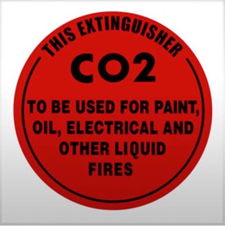 CO2 FIRE EXTINGUISHER IDENTIFICATION SIGN