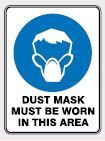 MANDATORY DISPOSABLE RESPIRATORY PROTECTION MUST BE WORN SIGN