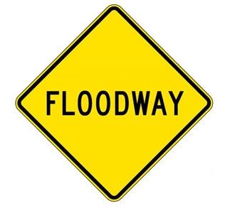 FLOODWAY W5-7 WARNING ROAD SIGN