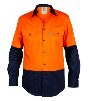 ATLAS 07599 L/SL HI VIS LT WEIGHT COTTON SHIRT