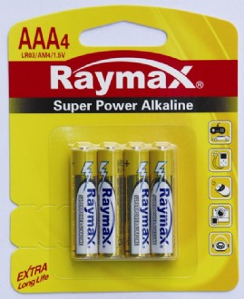 RAYMAX AAA SUPER POWER ALKALINE BATTERIES-4/PKT