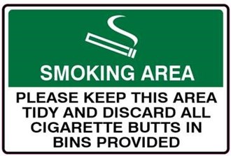 SMOKING AREA SIGN