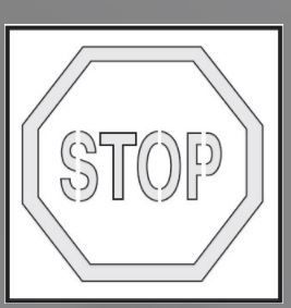 STOP PICTOGRAPH STENCIL-POLY-600 X 450