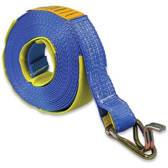 RTD 2.5T REPLACEMENT WINCH STRAP(FOLDED END) - 9M HOOK/KEEPER