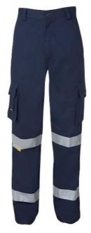 ATLAS AW1004R REFLECTIVE DRILL CARGO TROUSERS-DOUBLE HOOP