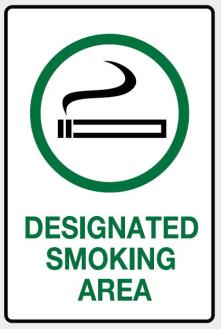 DESIGNATED SMOKING AREA SIGN